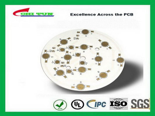 Κίνα Τα PCB αργιλίου επιβιβάζονται στην άσπρη μάσκα ύλης συγκολλήσεως 1.6mm Roud, χρυσό PCB βύθισης προμηθευτής